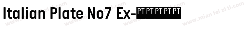 Italian Plate No7 Ex字体转换